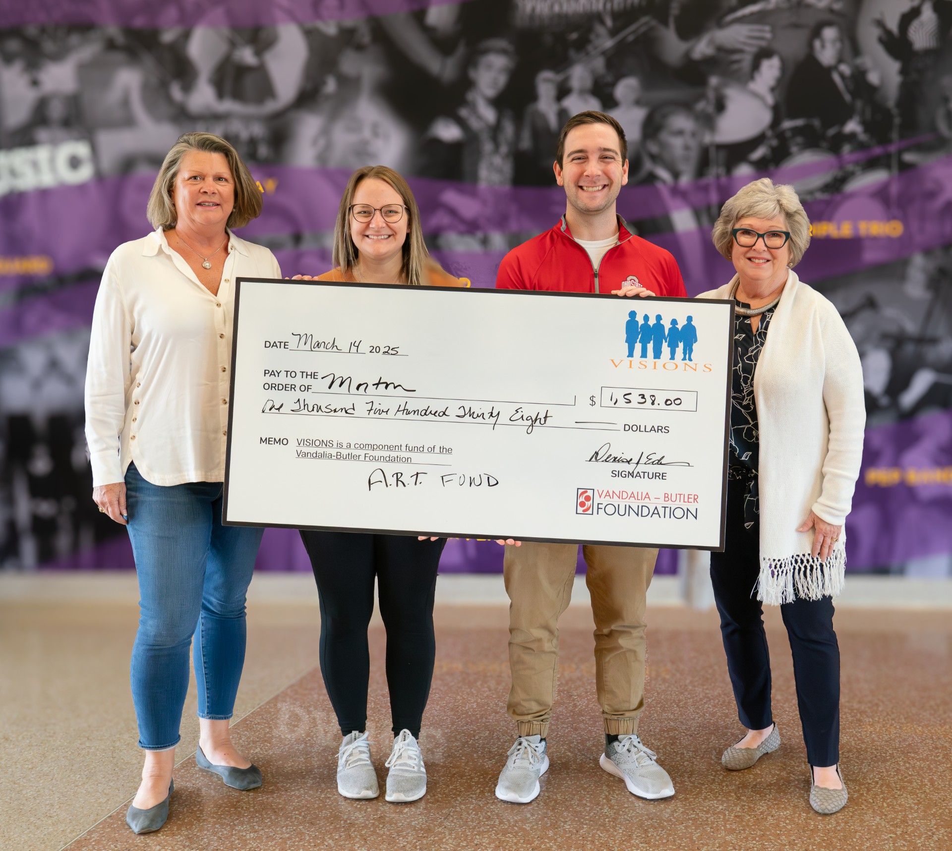 Morton Middle School receives ARTS Fund grant for band supplies.